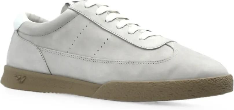 Emporio Armani Leren sneakers Grijs - Foto 4