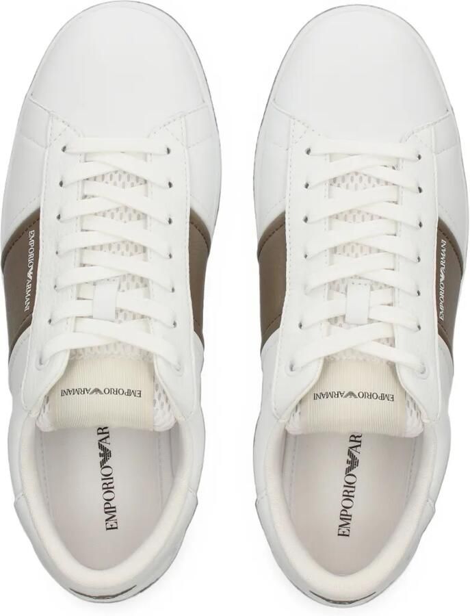 Emporio Armani Leren sneakers met contrasterend vlak Wit - Foto 2