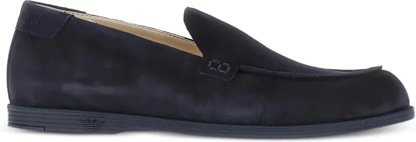 Emporio Armani Loafers met logo-reliëf Blauw