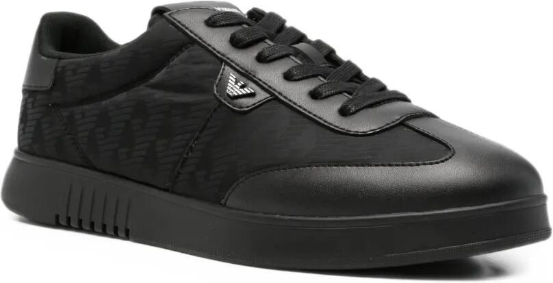 Emporio Armani Sneakers met vlakken en logoprint Zwart