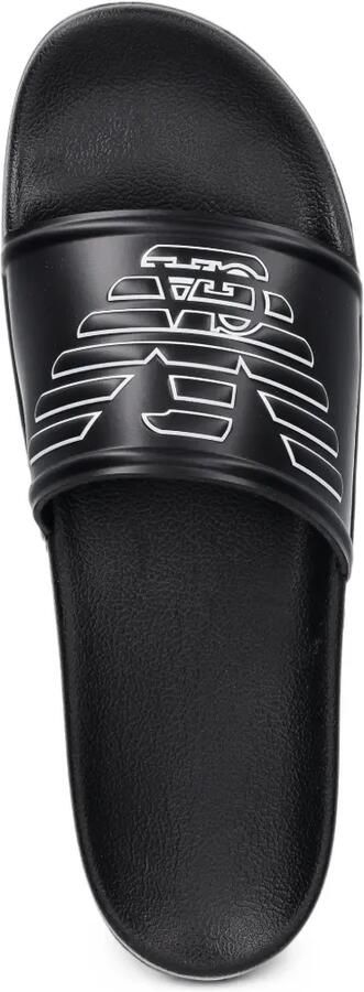 Emporio Armani logo-print slides Zwart - Foto 2