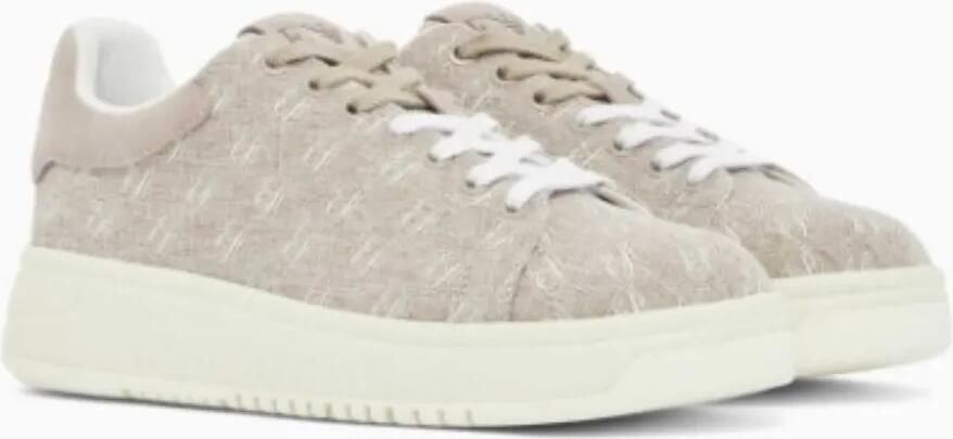 Emporio Armani Low-top sneakers met logo-print Beige - Foto 4