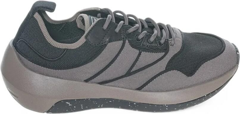 Emporio Armani panelled lace-up sneakers Grijs