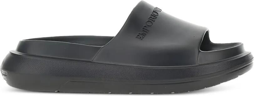 Emporio Armani Platte sandalen met logodetail Zwart