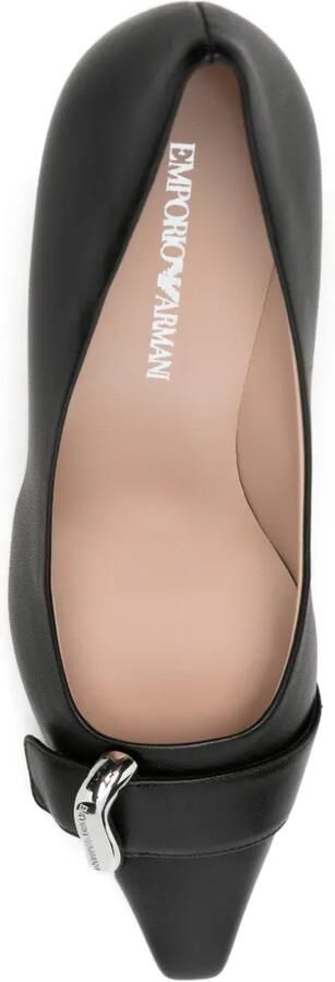 Emporio Armani Pumps met gespdetail en puntige neus Zwart - Foto 3