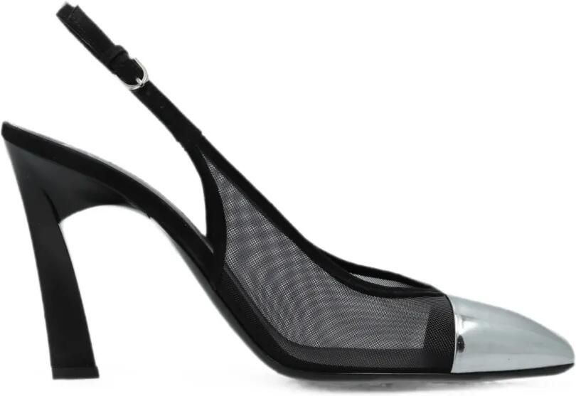 Emporio Armani Pumps met mesh vlakken en kapneus Zwart
