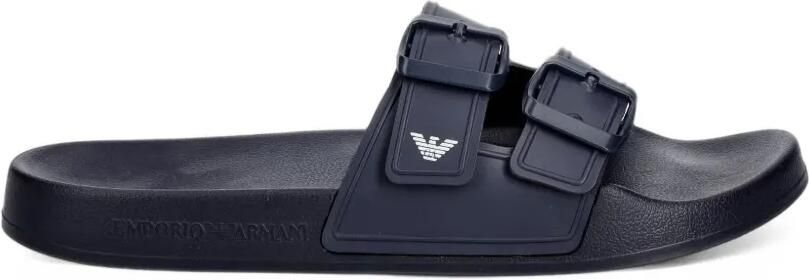 Emporio Armani Slippers met gesp Blauw