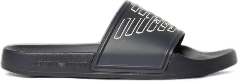 Emporio Armani Slippers met logo-reliëf Blauw