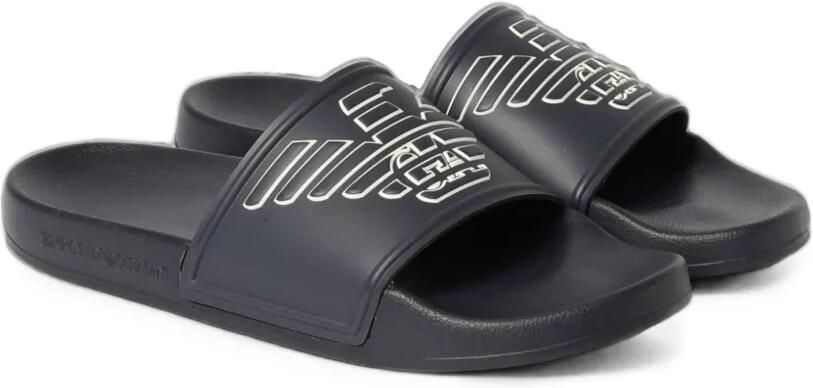 Emporio Armani Slippers met logo-reliëf Blauw - Foto 2
