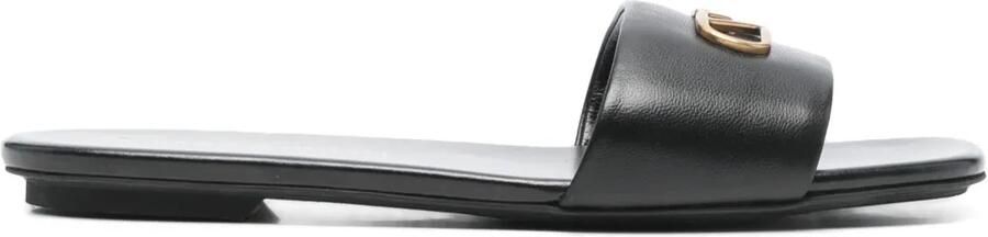 Emporio Armani Slippers met logoplakkaat Zwart