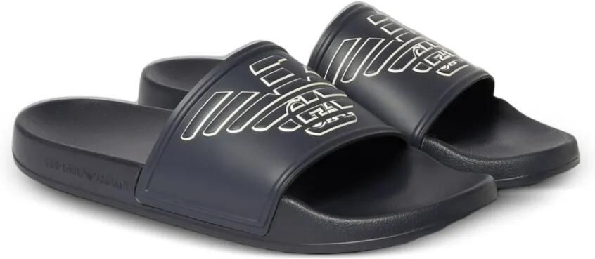 Emporio Armani Slippers met logoprint Blauw - Foto 2
