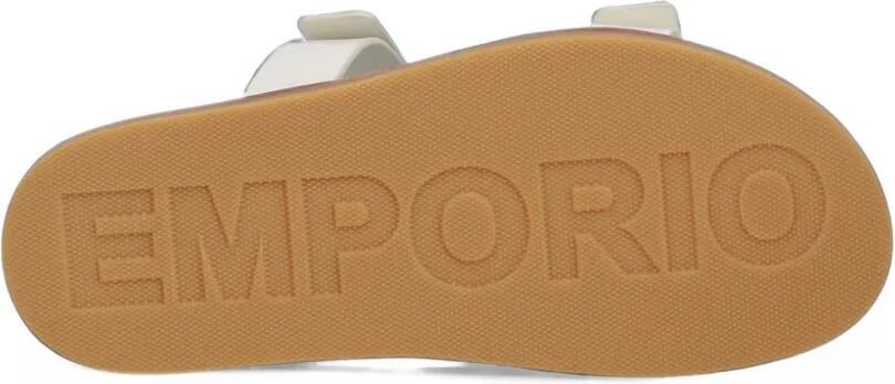 Emporio Armani Slippers met twee bandjes en gespdetail Wit - Foto 5