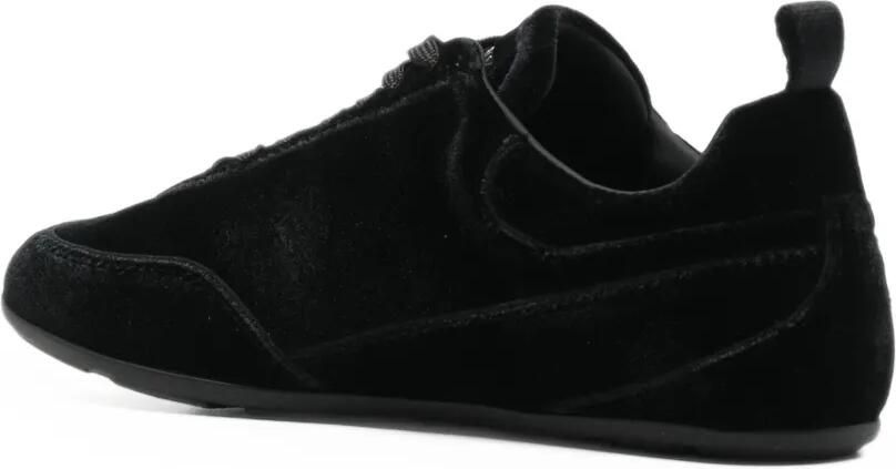 Emporio Armani Sneakers met geborduurd logo en fluweeleffect Zwart - Foto 2