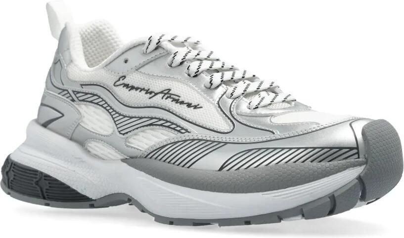 Emporio Armani Sneakers met logo-reliëf Wit
