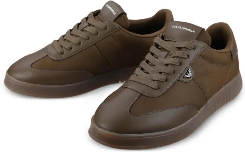 Emporio Armani Sneakers met logoplakkaat Bruin - Foto 2