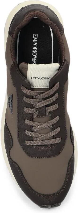 Emporio Armani Sneakers met logoplakkaat Bruin - Foto 4