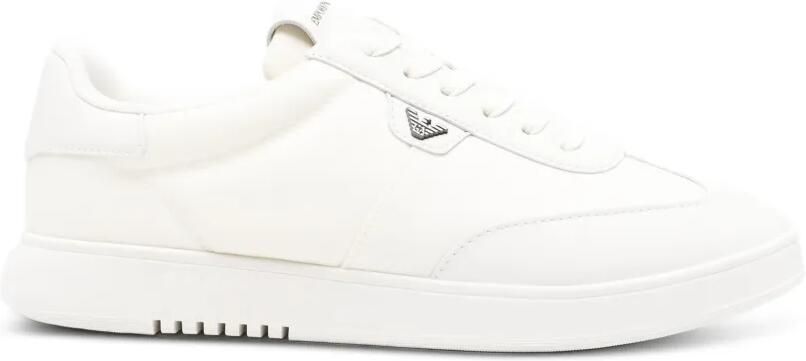 Emporio Armani Sneakers met logoplakkaat Wit