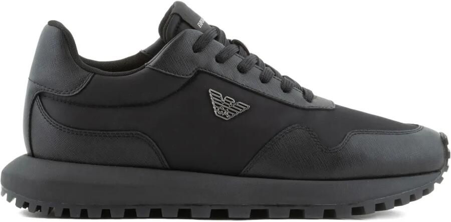 Emporio Armani Sneakers met logoplakkaat Zwart