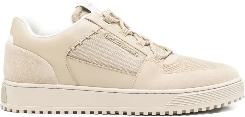 Emporio Armani Sneakers met mesh Beige