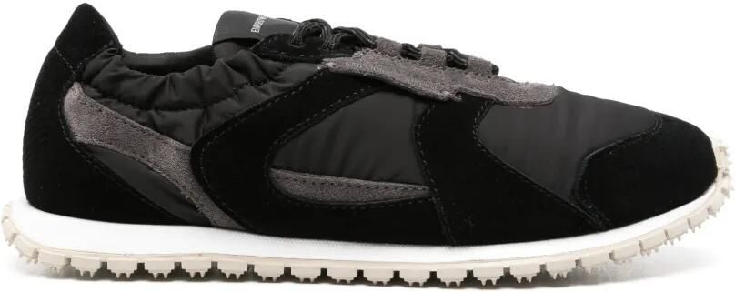 Emporio Armani Sneakers met suède vlakken Zwart