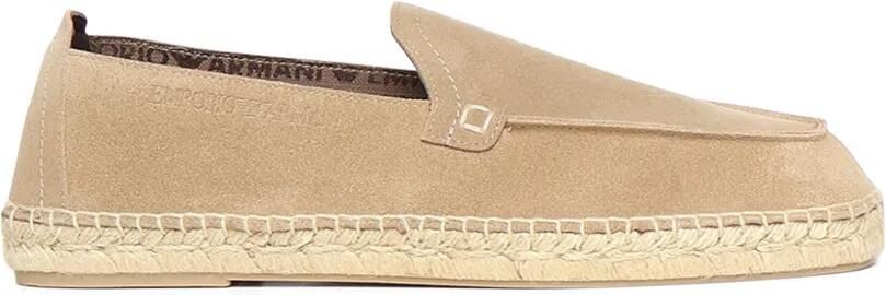 Emporio Armani Suède espadrilles Beige