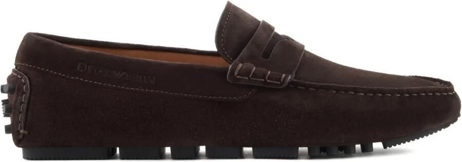 Emporio Armani Suède loafers Bruin