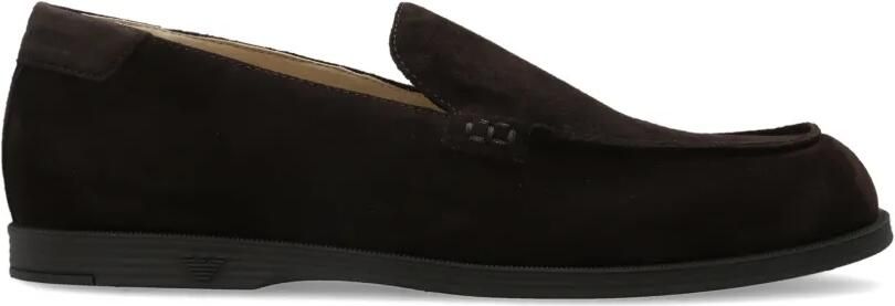 Emporio Armani Suède loafers Bruin