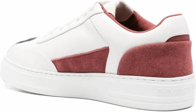 Emporio Armani suede-panelled sneakers Wit - Foto 3