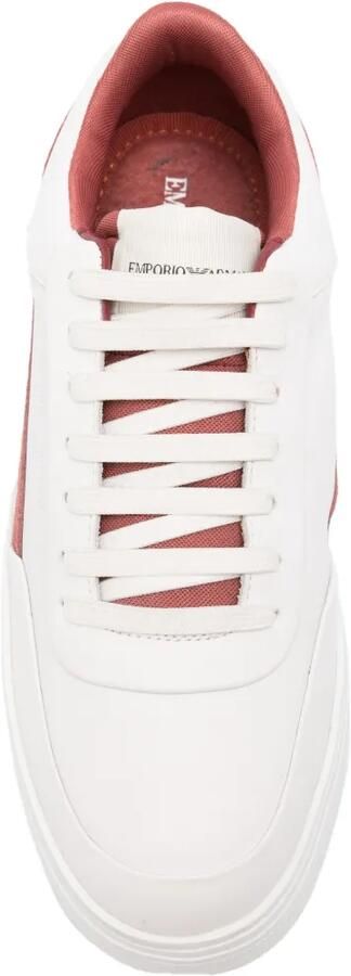 Emporio Armani suede-panelled sneakers Wit - Foto 4
