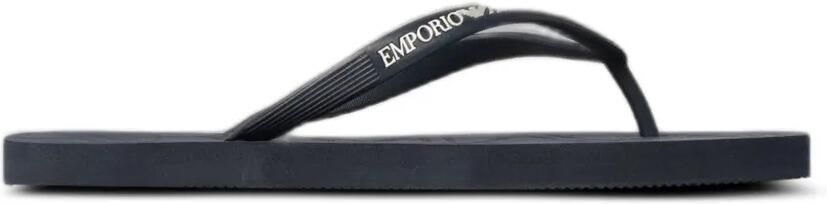 Emporio Armani Teenslippers met logoprint Zwart