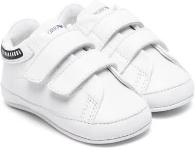 Emporio Ar i Kids Sneakers met klittenband Wit