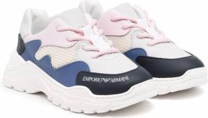 Emporio Ar i Kids Sneakers met vlakken Roze