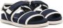 Emporio Ar i Kids Twill sandalen met logoprint Blauw - Thumbnail 1