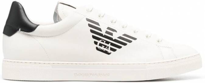 Emporio Armani Sneakers met logoprint Wit