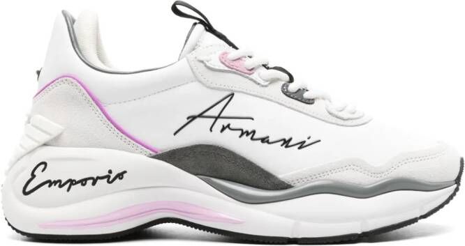 Emporio Armani Sneakers met chunky zool Wit