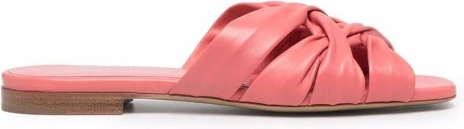 Emporio Armani Leren slippers Roze