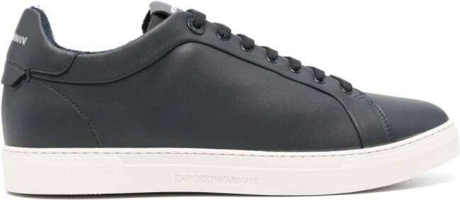 Emporio Armani Leren sneakers Blauw