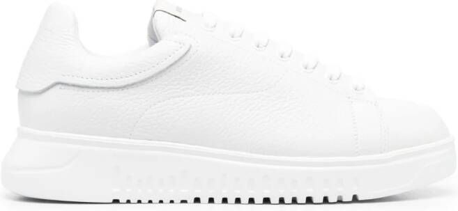 Emporio Armani Leren sneakers Wit