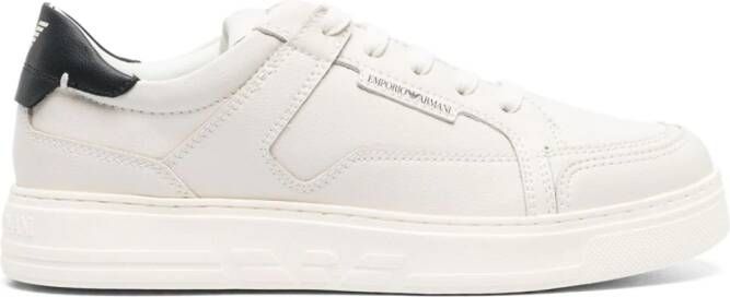 Emporio Armani Leren sneakers Wit