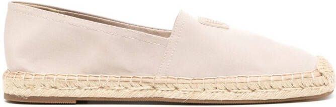 Emporio Ar i Espadrilles met geborduurde bloe Bruin