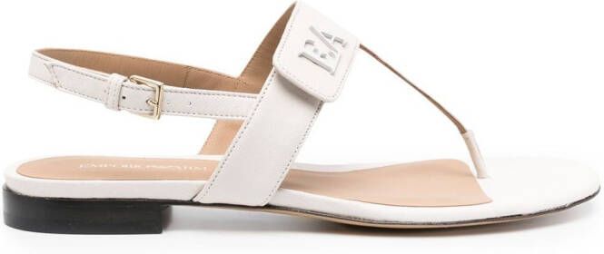 Emporio Armani Sandalen met logoplakkaat Beige