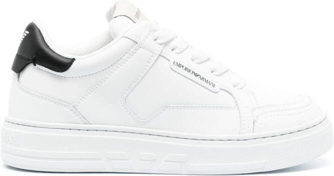 Emporio Armani Sneakers met logoprint Wit