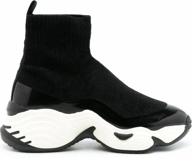 Emporio Armani Sneakers met chunky zool Zwart