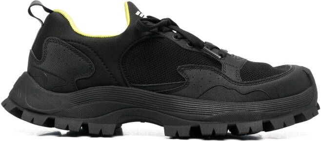 Emporio Armani Sneakers met chunky zool Zwart