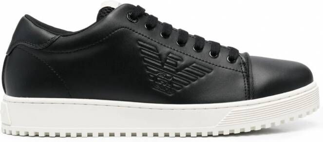 Emporio Armani Sneakers met logodetail Zwart