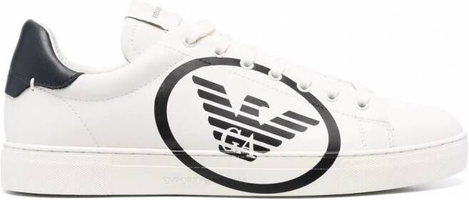 Emporio Armani Sneakers met logoprint Wit