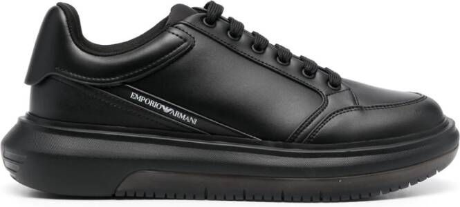 Emporio Armani Sneakers met logoprint Zwart