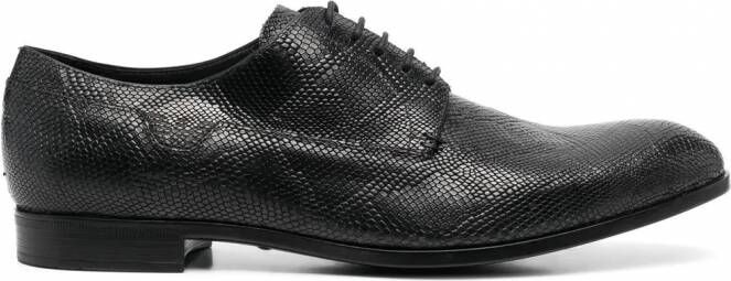 Emporio Armani Veterschoenen met slangenprint-effect Zwart