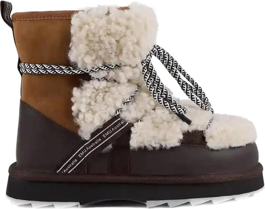 EMU AUSTRALIA Blured laarzen met teddytextuur Bruin
