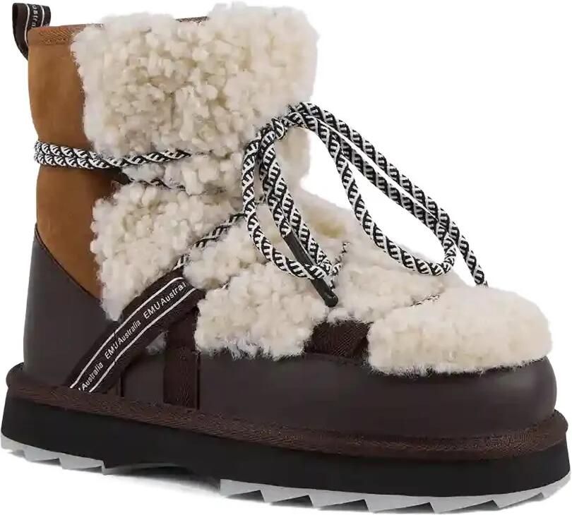 EMU AUSTRALIA Blured laarzen met teddytextuur Bruin - Foto 3
